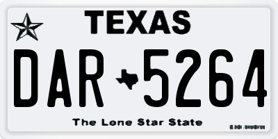TX license plate DAR5264