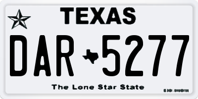 TX license plate DAR5277