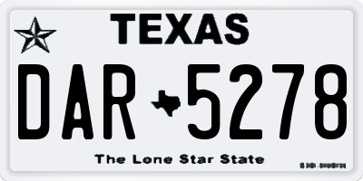TX license plate DAR5278