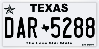 TX license plate DAR5288