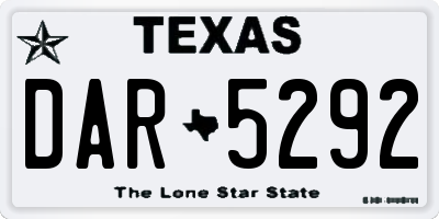TX license plate DAR5292