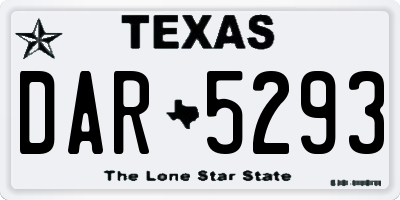 TX license plate DAR5293