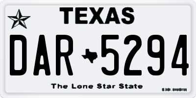 TX license plate DAR5294