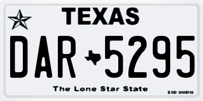 TX license plate DAR5295
