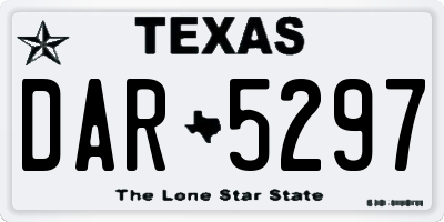 TX license plate DAR5297