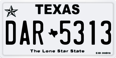 TX license plate DAR5313