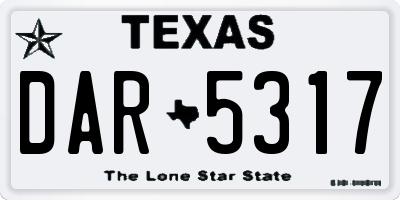 TX license plate DAR5317