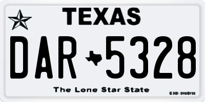 TX license plate DAR5328