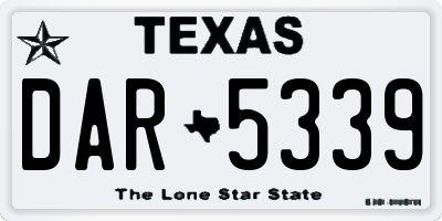 TX license plate DAR5339