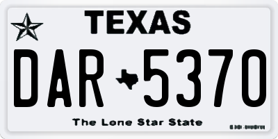 TX license plate DAR5370