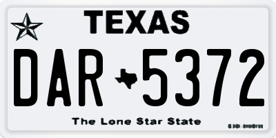 TX license plate DAR5372