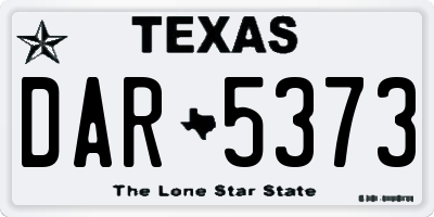 TX license plate DAR5373