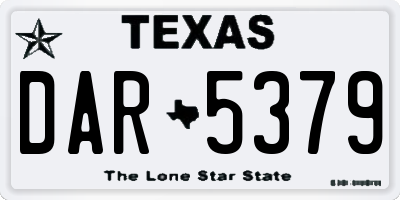 TX license plate DAR5379