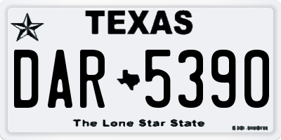 TX license plate DAR5390