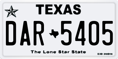 TX license plate DAR5405