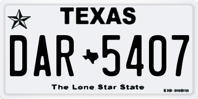 TX license plate DAR5407