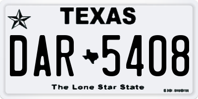 TX license plate DAR5408