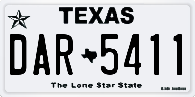 TX license plate DAR5411