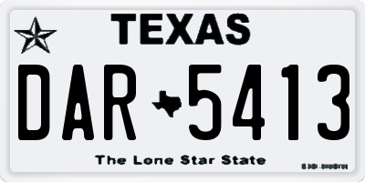 TX license plate DAR5413