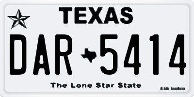 TX license plate DAR5414