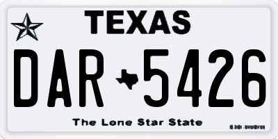 TX license plate DAR5426