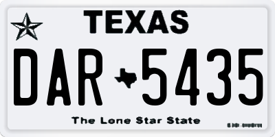 TX license plate DAR5435