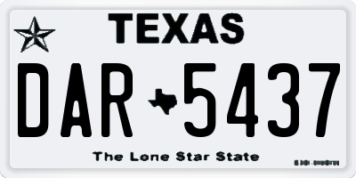TX license plate DAR5437