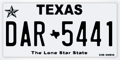 TX license plate DAR5441