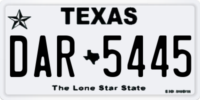 TX license plate DAR5445
