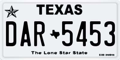 TX license plate DAR5453