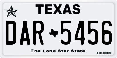 TX license plate DAR5456