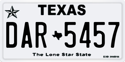 TX license plate DAR5457