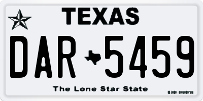 TX license plate DAR5459