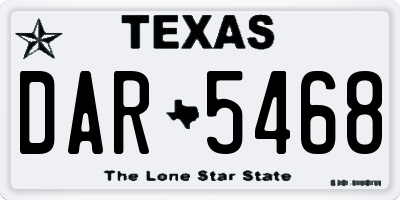 TX license plate DAR5468