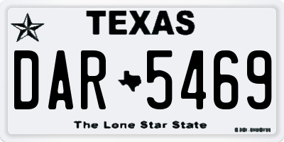TX license plate DAR5469
