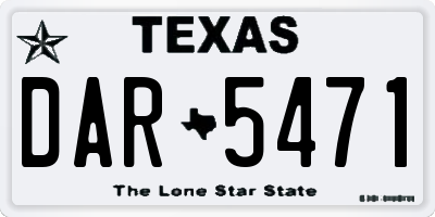 TX license plate DAR5471