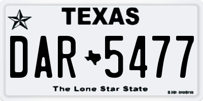 TX license plate DAR5477
