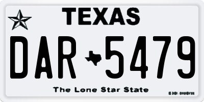 TX license plate DAR5479