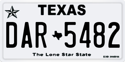 TX license plate DAR5482