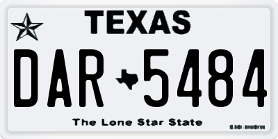 TX license plate DAR5484