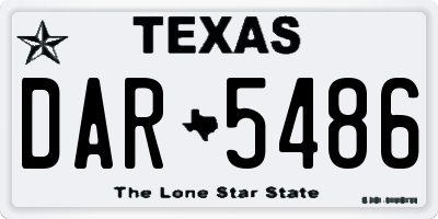 TX license plate DAR5486