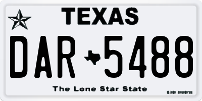 TX license plate DAR5488