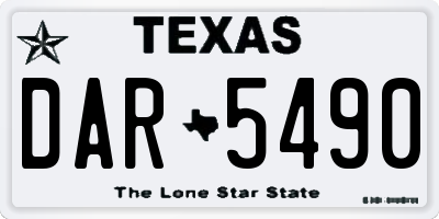 TX license plate DAR5490