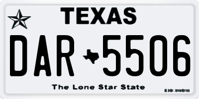 TX license plate DAR5506
