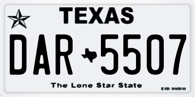 TX license plate DAR5507