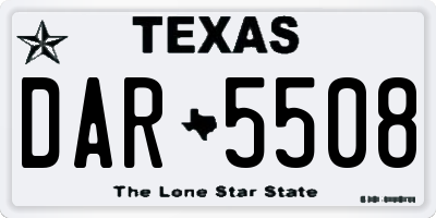 TX license plate DAR5508