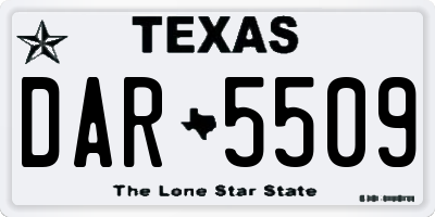 TX license plate DAR5509