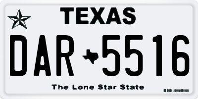 TX license plate DAR5516