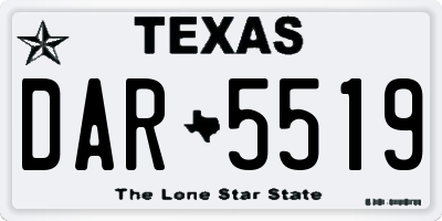 TX license plate DAR5519