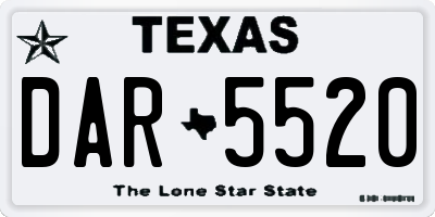 TX license plate DAR5520